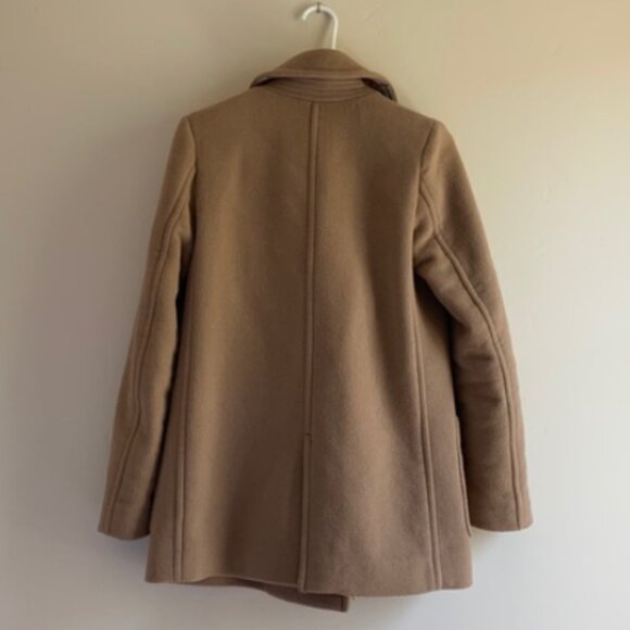 Uniqlo Beige Brown wool peacoat winter Coat preppy old money cottage academia - Picture 3 of 12